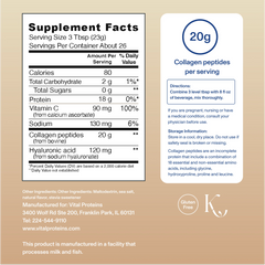 Vanilla Collagen Peptides Advanced - with Hyaluronic Acid & Vitamin C